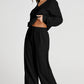 V-Neck Long Sleeve Top and Pants Active Set