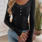 Devine Lace Detail Round Neck Long Sleeve T-Shirt