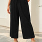 Drawstring Paperbag Waist Wide Leg Pants