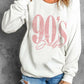 90's BABE Graphic Dropped Shoulder Sweatshirt