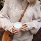 Textured Striped Round Neck Long Sleeve Top