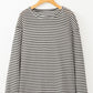 Striped Round Neck Long Sleeve Top