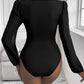 Perfee Sweetheart Neck Long Sleeve Bodysuit