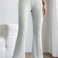 Basic Bae Full Size Ribbed High Waist Flare Pants