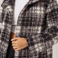 HYFVE Plaid Collared Neck Boucle Jacket with Pockets