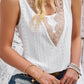 Devine Lace Detail Eyelet Sleeveless Top