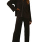 Collared Neck Long Sleeve Top and Pants Lounge Set