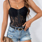 Perfee Lace Spaghetti Strap Bodysuit