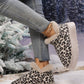 Thermal Leopard Round Toe Platform Boots