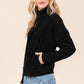 BOMBOM Quarter Zip Long Sleeve Sweatshirt with Pockets