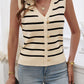 Devine Striped V-Neck Knit Tank