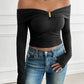 Devine Off-Shoulder Long Sleeve T-Shirt