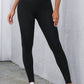 Crisscross Detail Wide Waistband Leggings