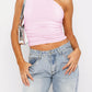 Mandy Ruched One Shoulder Tank