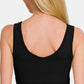 Zenana Ribbed Seamless Tank with Pads