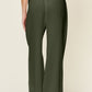 Double Take Full Size Texture Drawstring Wide Leg Pants