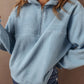 Half Zip Long Sleeve Sweatshirt