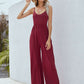 Adjustable Spaghetti Strap Jumpsuit with Pockets