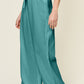 Double Take Full Size Texture Drawstring Wide Leg Pants