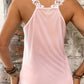 Full Size Lace Detail V-Neck Tank