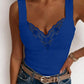 Full Size Lace Detail Sweetheart Neck Tank