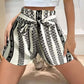 Tied Geometric Shorts