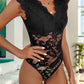 Perfee V-Neck Lace Bodysuit