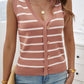 Devine Striped V-Neck Knit Tank