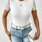 Perfee Lace Backless Round Neck Bodysuit