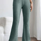 Basic Bae Full Size Ribbed High Waist Flare Pants