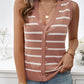 Devine Striped V-Neck Knit Tank