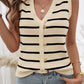 Devine Striped V-Neck Knit Tank