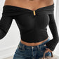 Devine Off-Shoulder Long Sleeve T-Shirt