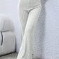 Basic Bae Full Size Ribbed High Waist Flare Pants