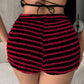 Striped High Waist Shorts