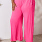 Double Take Full Size Smocked Wide Waistband Wide Leg Pants