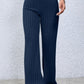 Basic Bae Full Size Ribbed High Waist Flare Pants