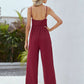 Adjustable Spaghetti Strap Jumpsuit with Pockets