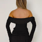 Devine Twisted Ruffled Off-Shoulder Long Sleeve T-Shirt