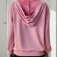 Perfee Oblique Zipper Long Sleeve Hoodie