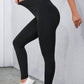 Crisscross Detail Wide Waistband Leggings