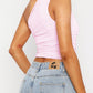 Mandy Ruched One Shoulder Tank