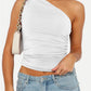 Mandy Ruched One Shoulder Tank