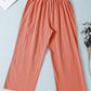 Drawstring Paperbag Waist Wide Leg Pants