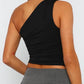 Mandy Ruched One Shoulder Tank