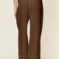 Double Take Full Size Texture Drawstring Wide Leg Pants