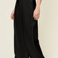 Double Take Full Size Texture Drawstring Wide Leg Pants