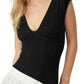 Perfee V-Neck Cap Sleeve Bodysuit