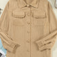 Frill Button Up Long Sleeve Shacket