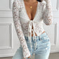 Devine Tied Plunge Lace Top